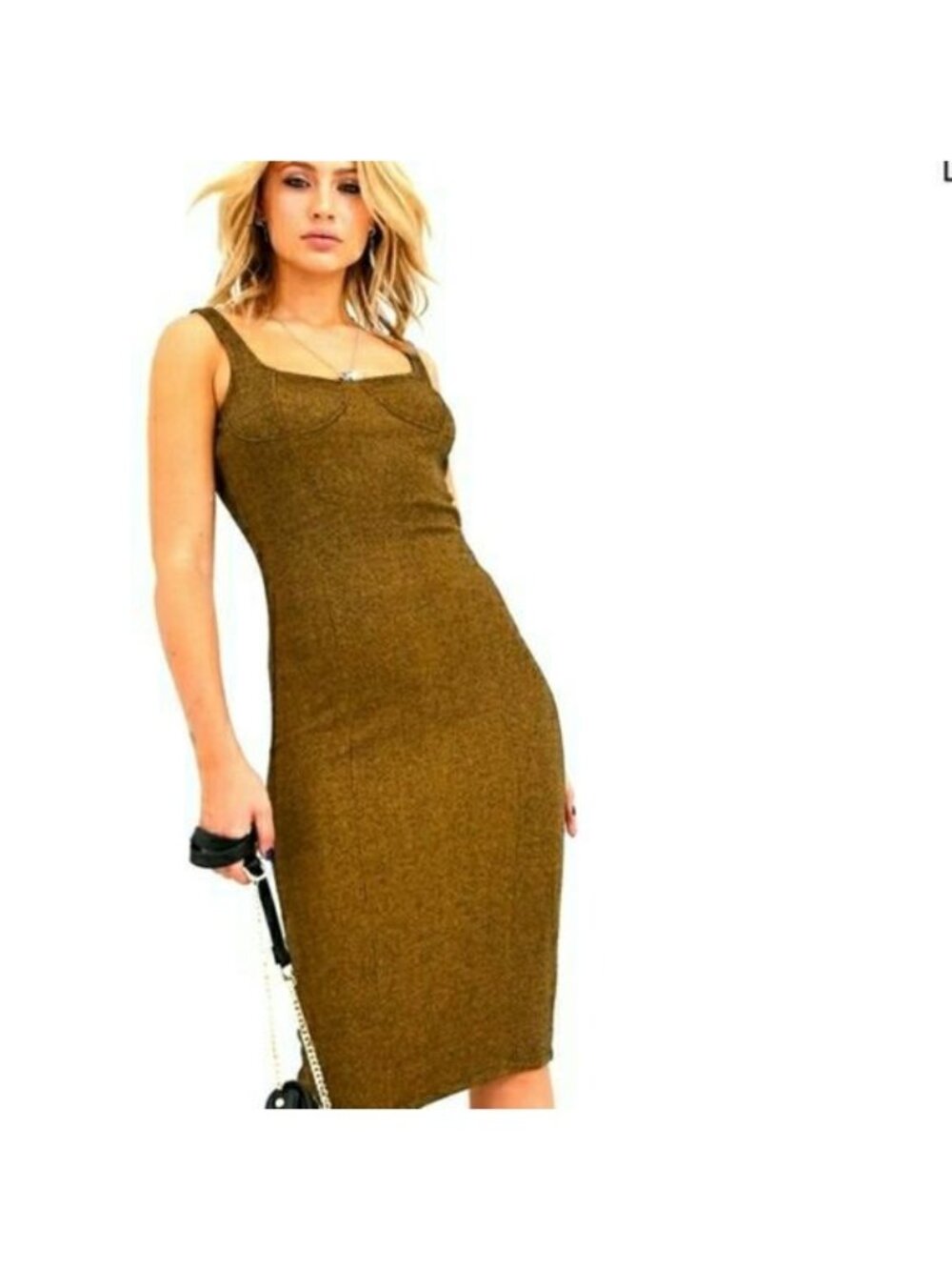 Capulet Lola Bustier Bodycon Brown Dress, size xs
